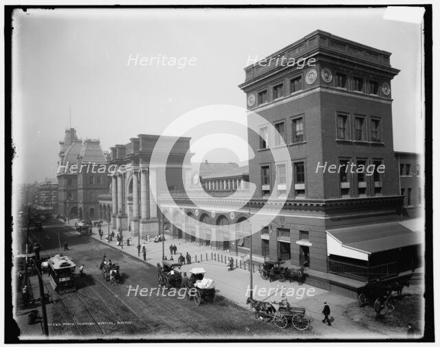 North Terminal Station, Boston, between 1890 and 1899. Creator: Unknown.