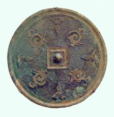 Mirror with Stylized Phoenixes and Petal Loenges, Eastern Zhou dynasty, 3rd/2nd century B.C. Creator: Unknown.