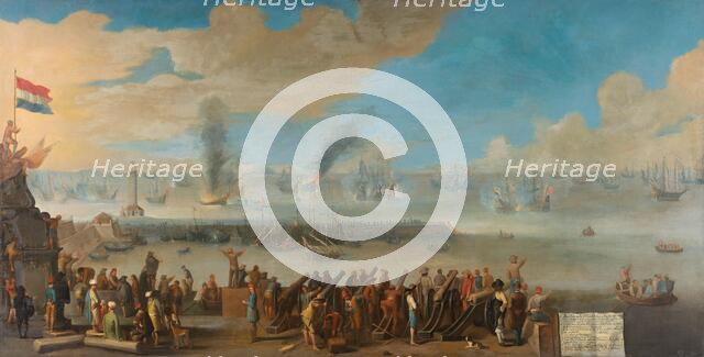 The Battle near Livorno (14 March 1653), after 1653-1660. Creator: Anon.