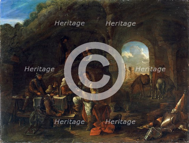 'Tavern Scene', c1640-1665. Creator: Philip Wouverman.