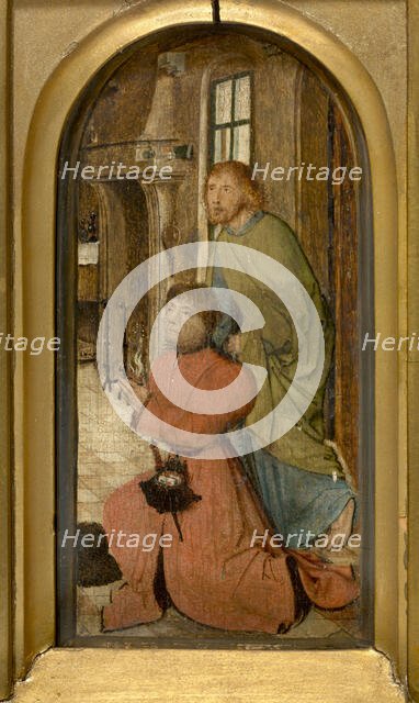 Donor and his Patron, Saint Simon Zelotes, 1470-1475. Creator: Anon.