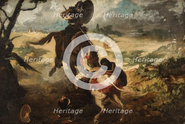 Scene from Don Quijote de la Mancha by M. de Cervantes, 1868-1870.