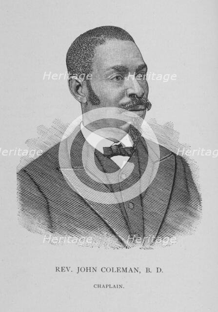 Rev. John Coleman, B. D., Chaplain, 1888. Creator: Unknown.