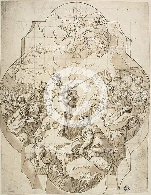 Moses Drawing Water from the Rock, c. 1688. Creator: Guglielmo Borremans.