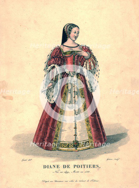 Diane de Poitiers, (early 19th century). Creator: Georges Jacques Gatine.