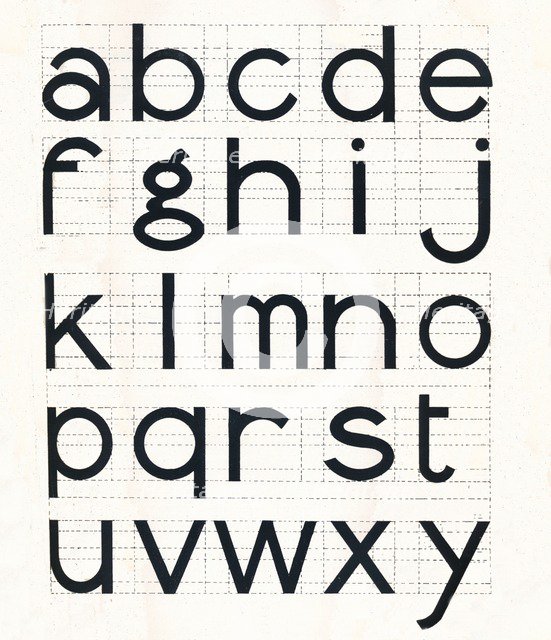 'Construction of Lower-Case Letters', 1917.