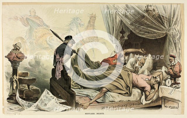 Restless Nights, from Puck, n.d. Creator: Joseph Keppler.