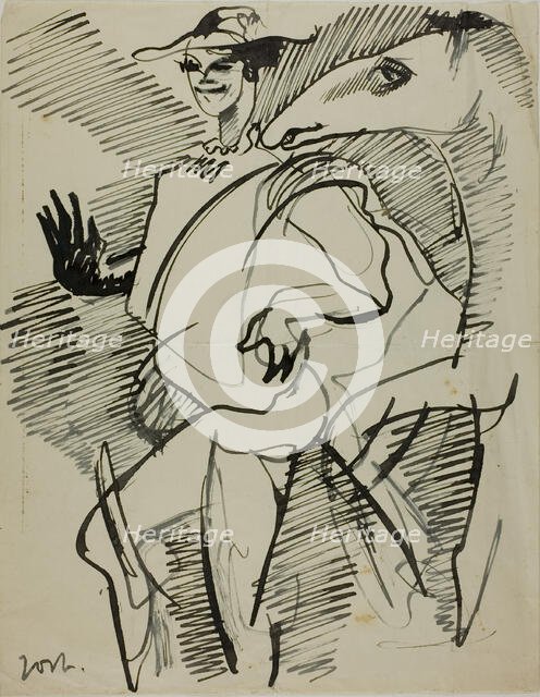 Man with Horse, n.d. Creator: Anders Leonard Zorn.