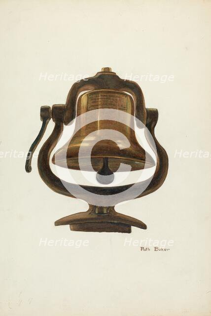 Locomotive Bell, c. 1937. Creator: Ruth Buker.