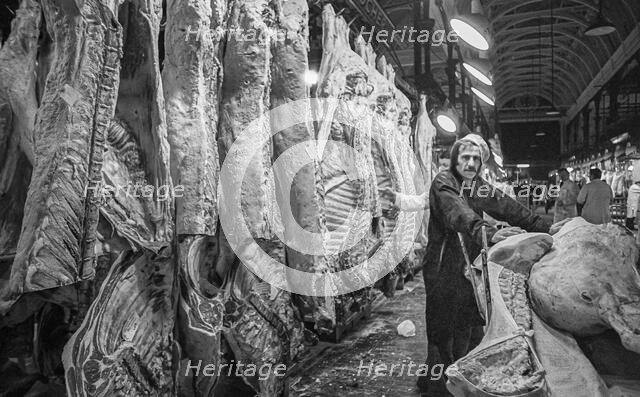 Smithfield Meat Market, City of London, January 1980. Creator: Peter Thompson.