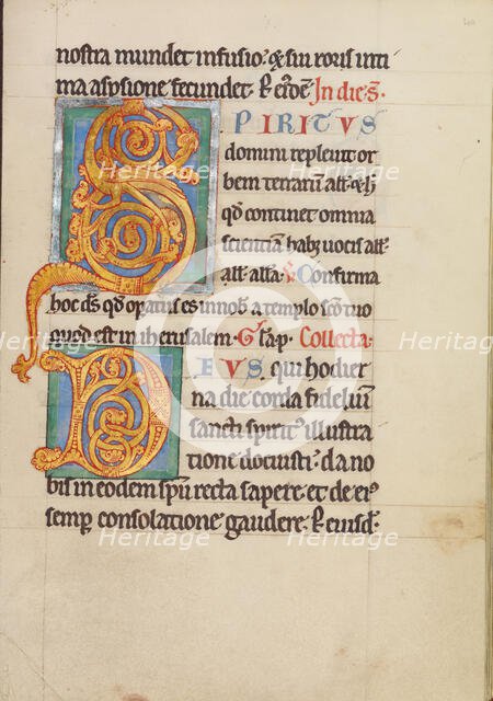 Decorated Initial S; Decorated Initial D; Missal, about 1180. Creator: Unknown.