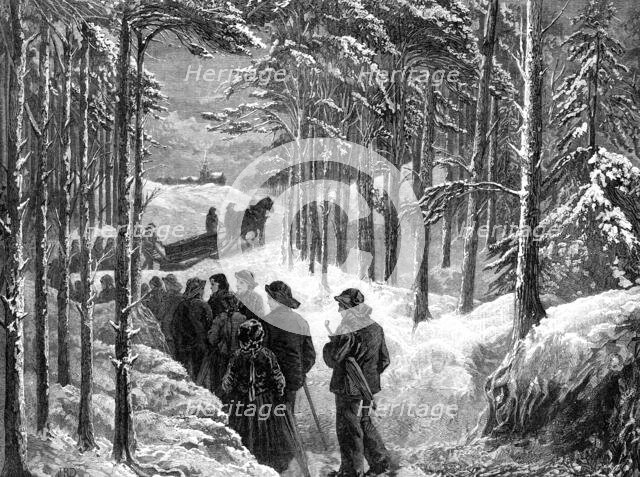 A funeral in Norway, 1881. Creator: Unknown.
