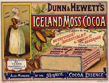 Dunn & Hewett's Iceland Moss Cocoa, 19th century. Artist: Unknown