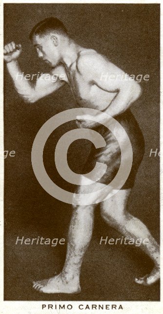 Primo Carnera, Italian boxer, 1938. Artist: Unknown