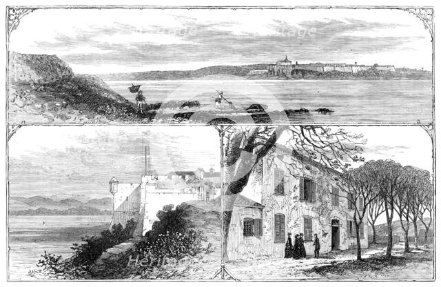 The Island and Fort of St. Marguerite, the prison of ex-Marshal Bazaine, 1874. Creator: Unknown.