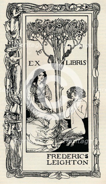 'A Bookplate', 1894, (1894). Artist: Robert Anning Bell.