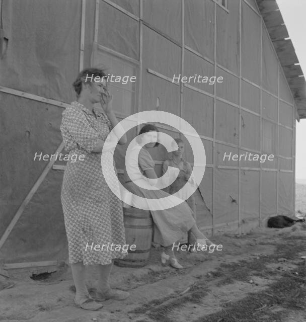 Mrs. Cleaver is raising five sons on new farm, Malheur County, Oregon, 1939. Creator: Dorothea Lange.
