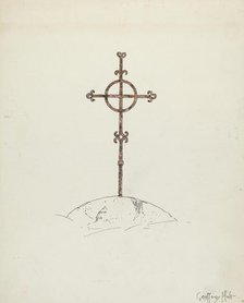 Wrought Iron Cross, 1935/1942. Creator: Geoffrey Holt.