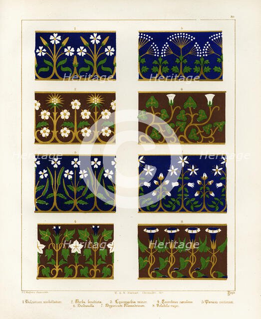 Floriated ornament: a series of thirty-one designs by Augustus Welby Pugin, architect..., 1849. Creator: H C Maguire.