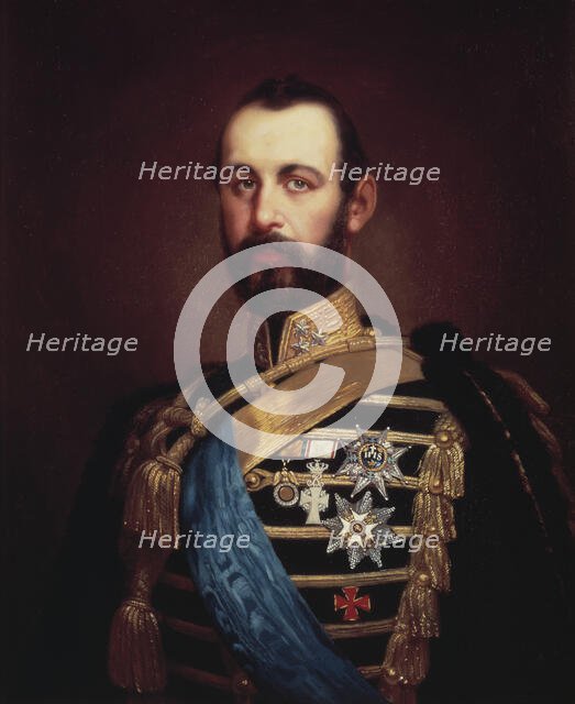 Karl XV (Karl Ludvig Eugen), 1826-72, King of Sweden and Norway, mid-late 19th century. Creator: Gottfrid Virgin.