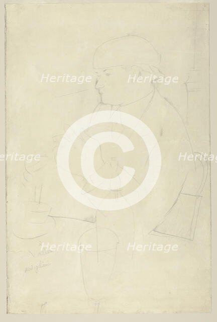 Portrait of Vallin, 1918. Creator: Amadeo Modigliani.