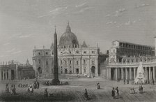 Basilica of Saint Peter, Vatican City, Rome, 1856. Creator: Unknown.