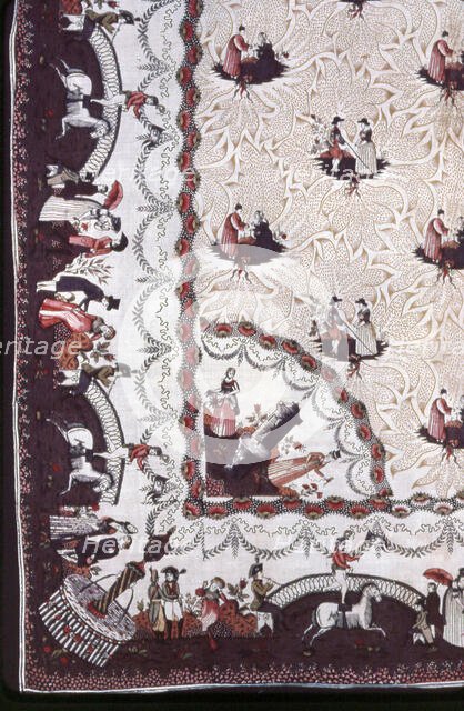 Bedspread, Portugal, 1800/25. Creator: Unknown.