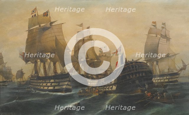 The Battle of Trafalgar. Artist: Volanakis, Constantinos (1837-1907)