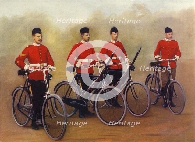 'Cyclists - Lancashire Fusiliers', 1900. Creator: Gregory & Co.