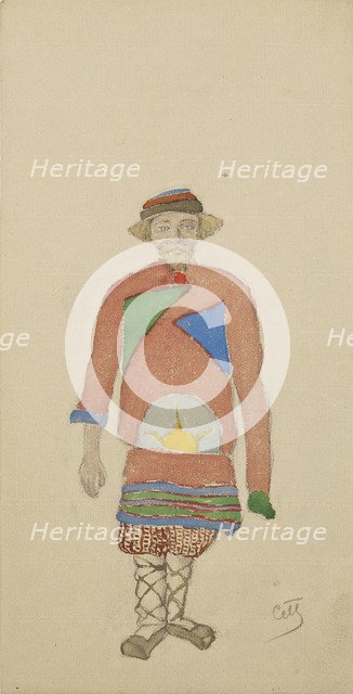 Costume design for the opera Snow Maiden by N, Rimsky-Korsakov, 1910s.