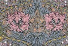 Honeysuckle. Decorative fabric, 1876. Creator: Morris, William (1834-1896).