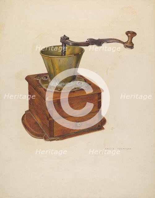 Coffee Mill, c. 1941. Creator: Archie Thompson.