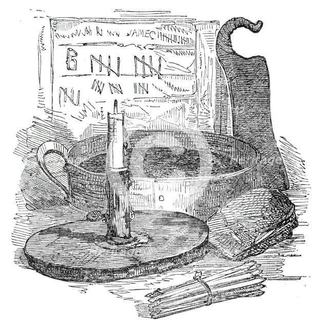 The tinder-box with its et ceteras, 1860. Creator: Unknown.