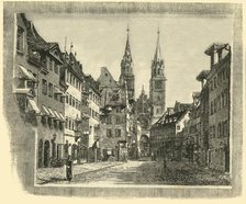 'Karolinen-Strasse and Church of St. Lawrence, Nuremberg', 1890.   Creator: Unknown.