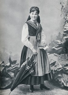An Austrian girl in the national costume, 1912. Artist: R Lechner.