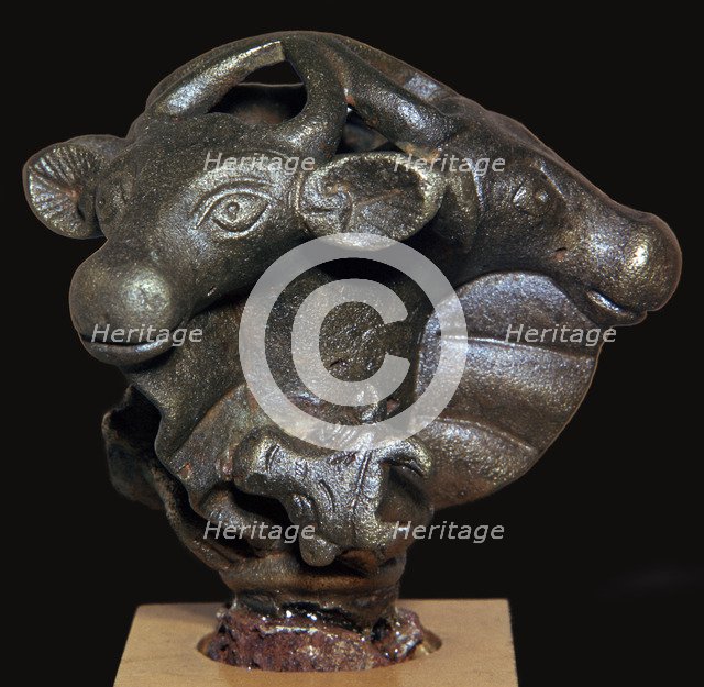 Head of a bronze sceptre. Artist: Unknown