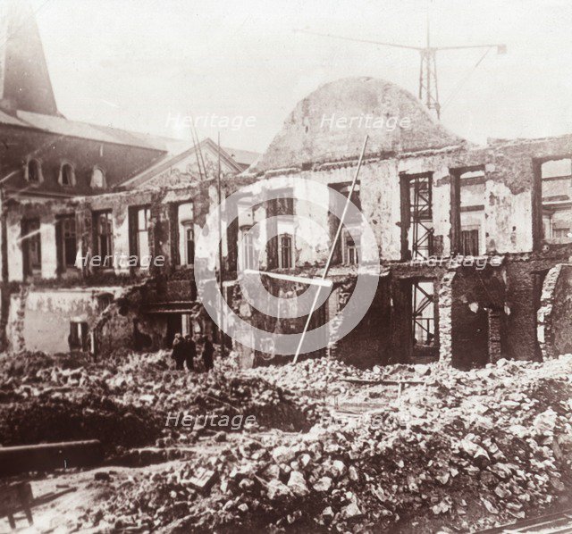 Ruins, Louvain, Belgium, c1914-c1918. Artist: Unknown.