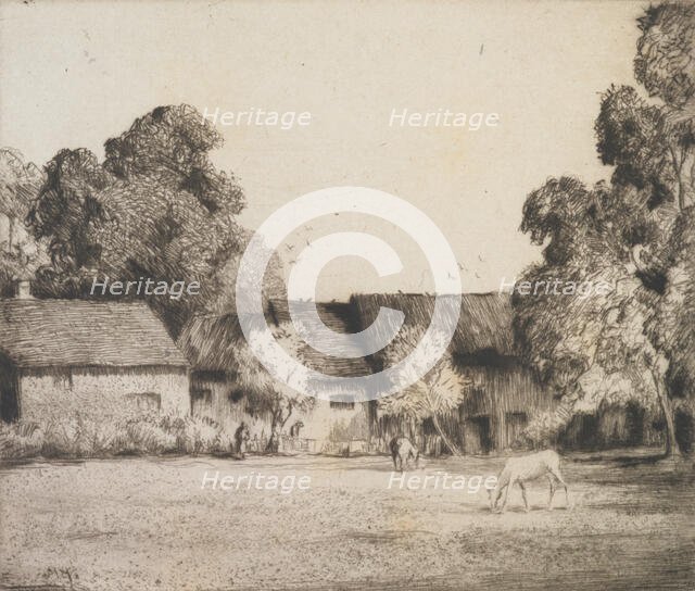 A Suffolk farm, 1930s. Creator: Martin Hardie.
