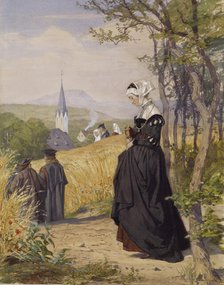 Going to Church, 1864. Creator: Wilhelm Sohn.
