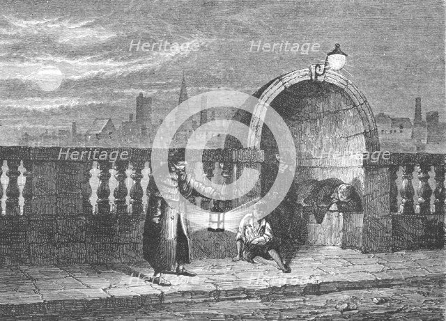 Alcove on the Old Westminster Bridge, 1897. Artist: Edward Walford.