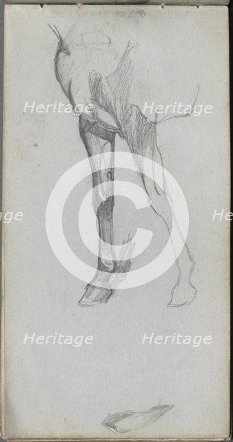 Sketchbook, page 66: Study of a Horse. Creator: Ernest Meissonier (French, 1815-1891).