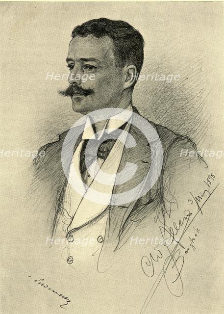 Portrait of a man, Bangkok, 1898.  Creator: Christian Wilhelm Allers.