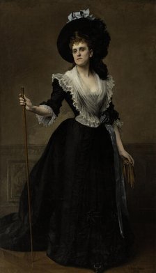 Portrait de la comtesse Edmond Récopé, née Malher, 1888. Creator: Edouard Bernard Debat-Ponsan.