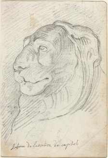 Lion's Head from the Capitoline Staircase, 1752/1756. Creator: Augustin Pajou.