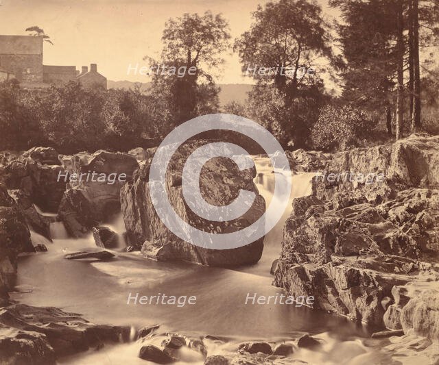 Falls of the Llugwy, at Pont-y-Pair, 1857. Creator: Roger Fenton.