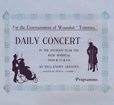 'Advert For A Concert', 1917. Artist: Garratt & Atkinson.
