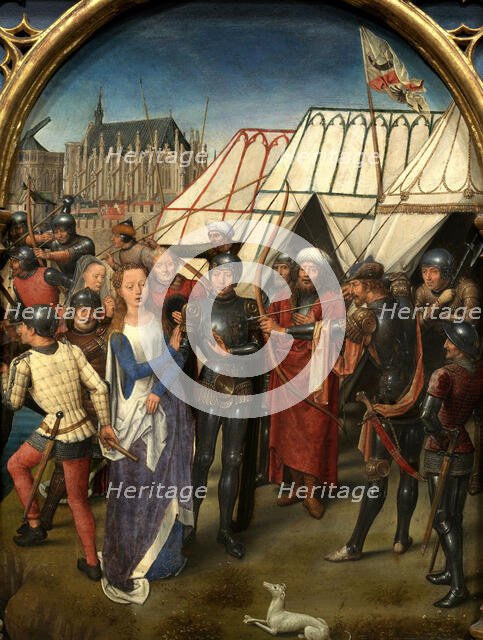 Saint Ursula Shrine: The Martyrdom of Saint Ursula, 1489. Creator: Memling; Hans (1433/40-1494).