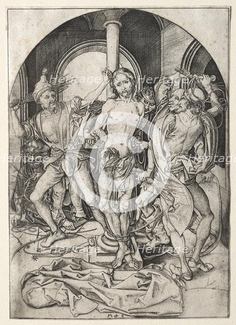 The Passion of Jesus Christ: The Flagellation. Creator: Martin Schongauer (German, c.1450-1491).
