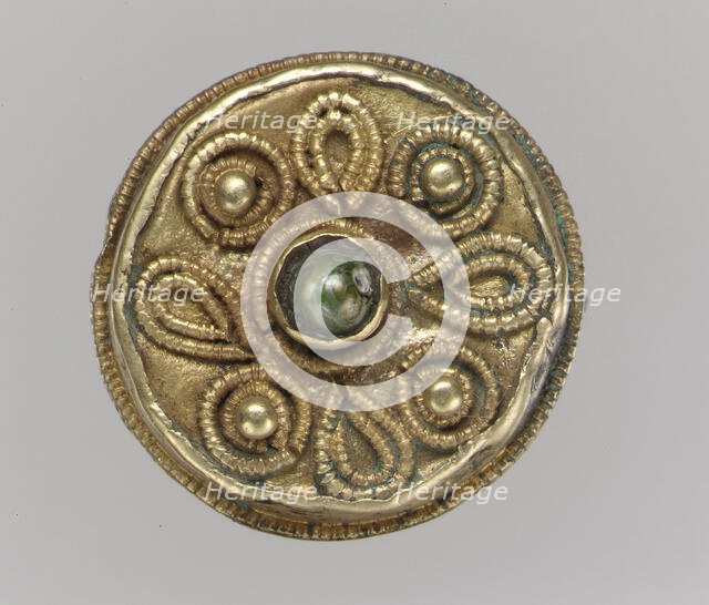 Disk Brooch, Frankish, 7th century. Creator: Unknown.
