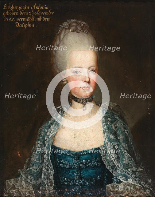 Portrait of Archduchess Maria Antonia (Marie-Antoinette) of Austria (1755-1793), Queen of France, 18 Creator: Anonymous.